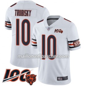 Maillot Chicago Bears Mitchell Trubisky 10 Nike Blanc 100th - Homme